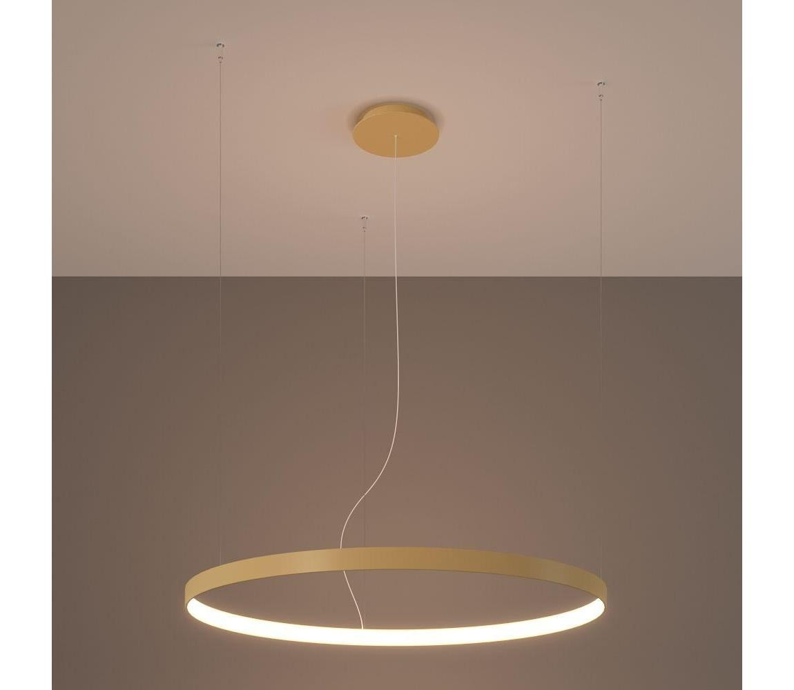 Thoro Thoro TH.174 - LED Lustr na lanku RIO LED/50W/230V CRI90 3000K pr. 78 cm zlatá