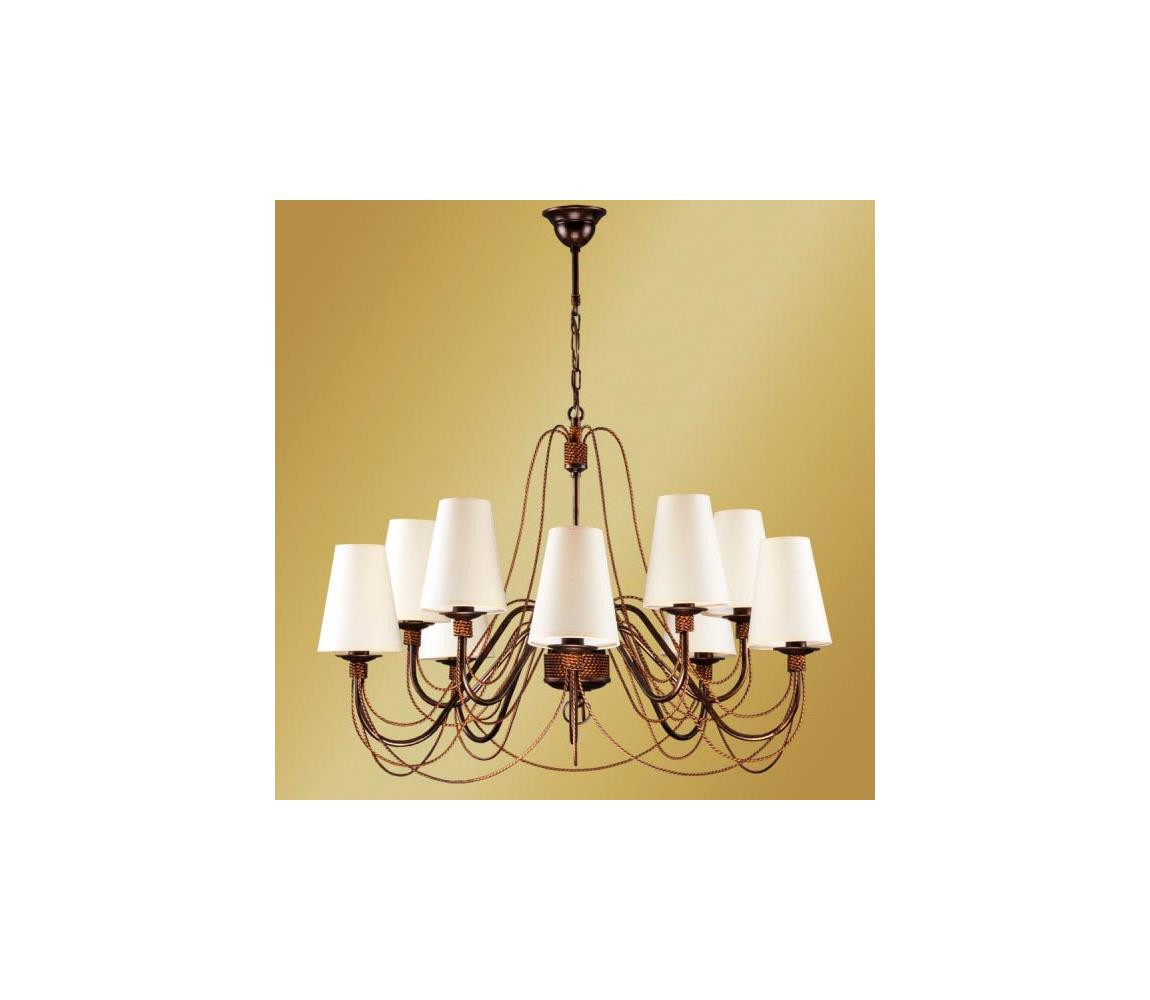 KEMAR Kemar P/10/S - Lustr PRETO 10xE14/60W/230V