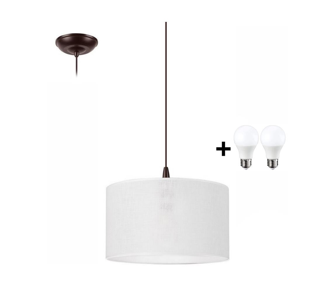 LED Lustr na lanku NOEL 1xE27/60W/230V bílá