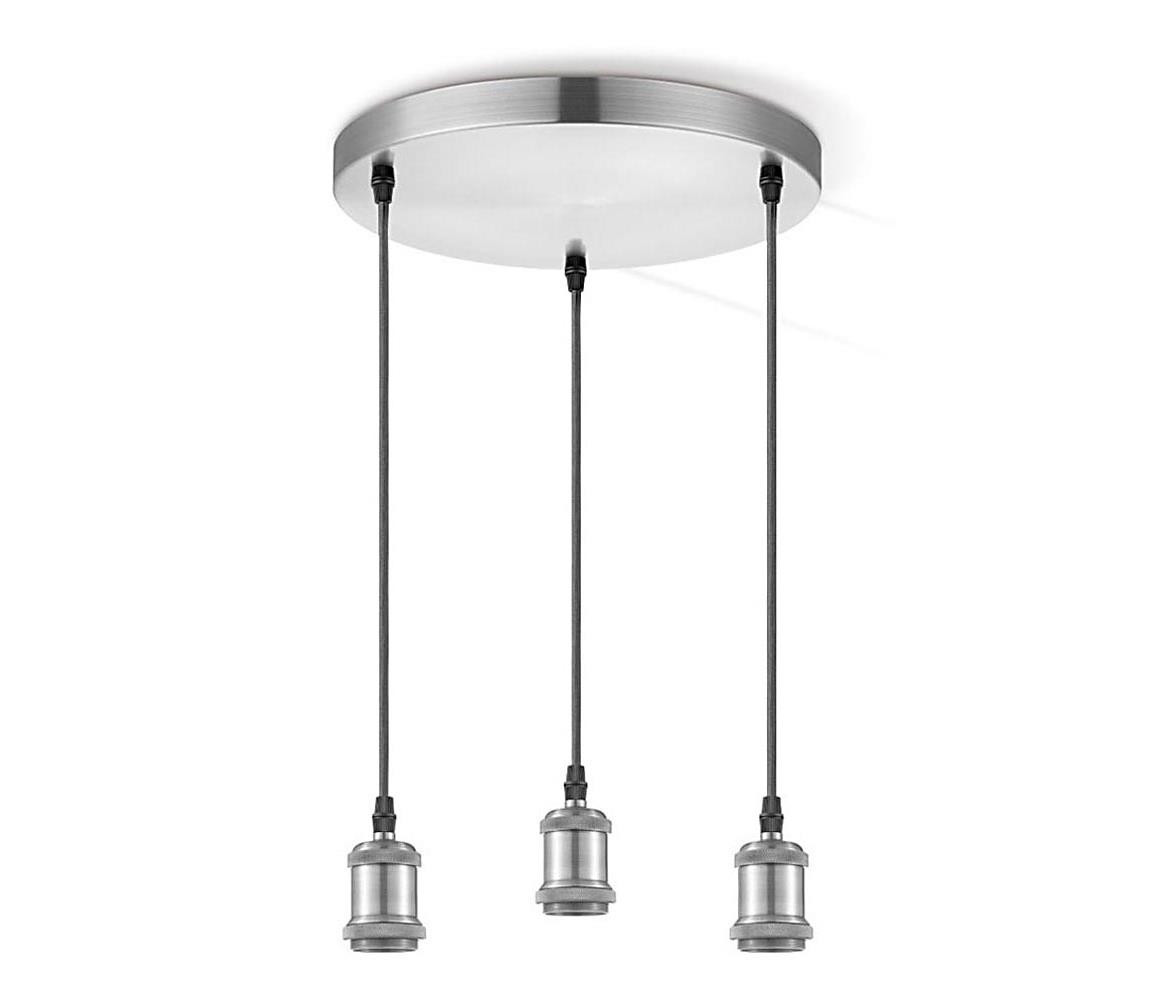 Home Sweet Home Napájecí kabel VINTAGE 3xE27/60W/230V matný chrom