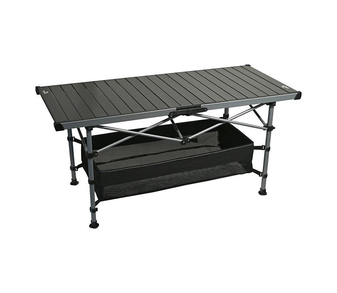 Skládací kempingový stůl 123x55cm antracit