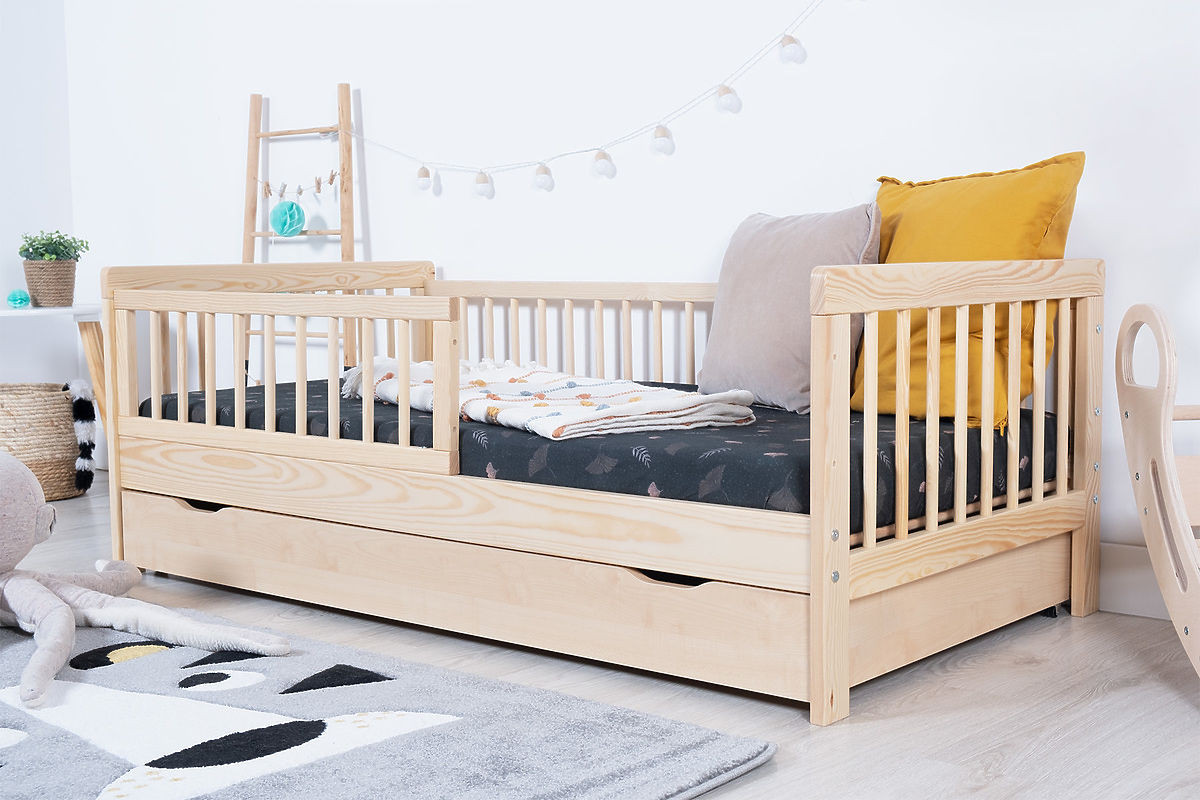 Ourbaby® TEDDY postel bez úložného prostoru 140x70 cm přírodní