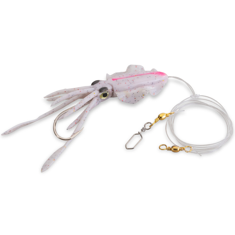 Aquantic návazec Octopus Leader Rig White Spotted Pink-5315051