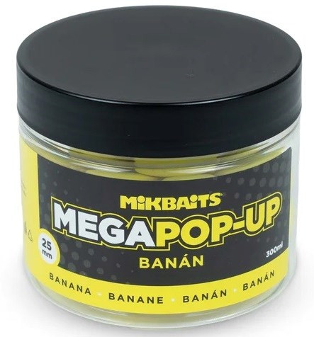 Mikbaits - Mega Plovoucí Fluo Boilie Banán 300 ml 25 mm