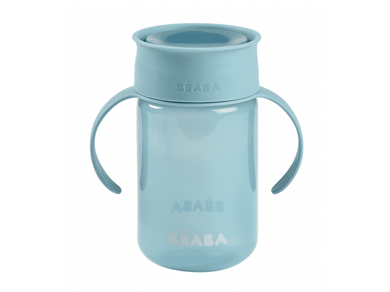 Beaba Hrnek trénovací 360° Blue 340 ml 12m+
