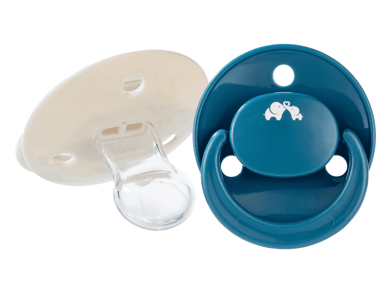 Bebeconfort Šidítko silikonové symetrické Eco 2ks 6m+ Sand/Blue