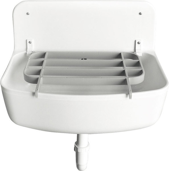 Plast Brno Úklidová plastová výlevka 48,5 x 34 cm s plastovým roštem