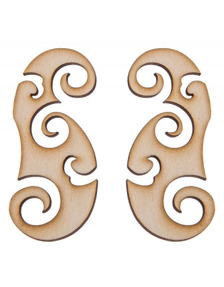 FK Dřevěná ozdoba (ornament 2ks) - 8x3 cm