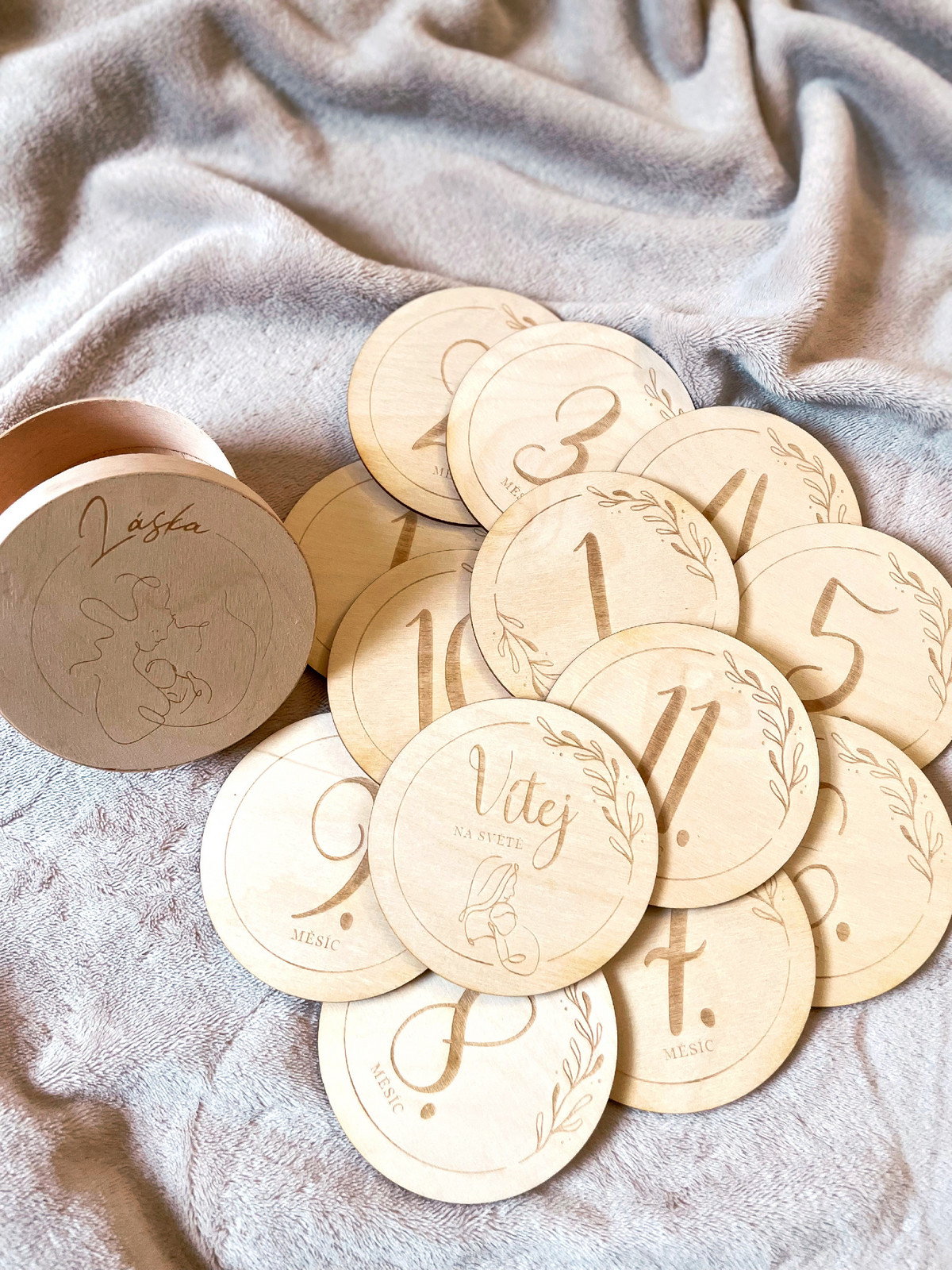 FK Dřevěná sada milníkových karet - Láska