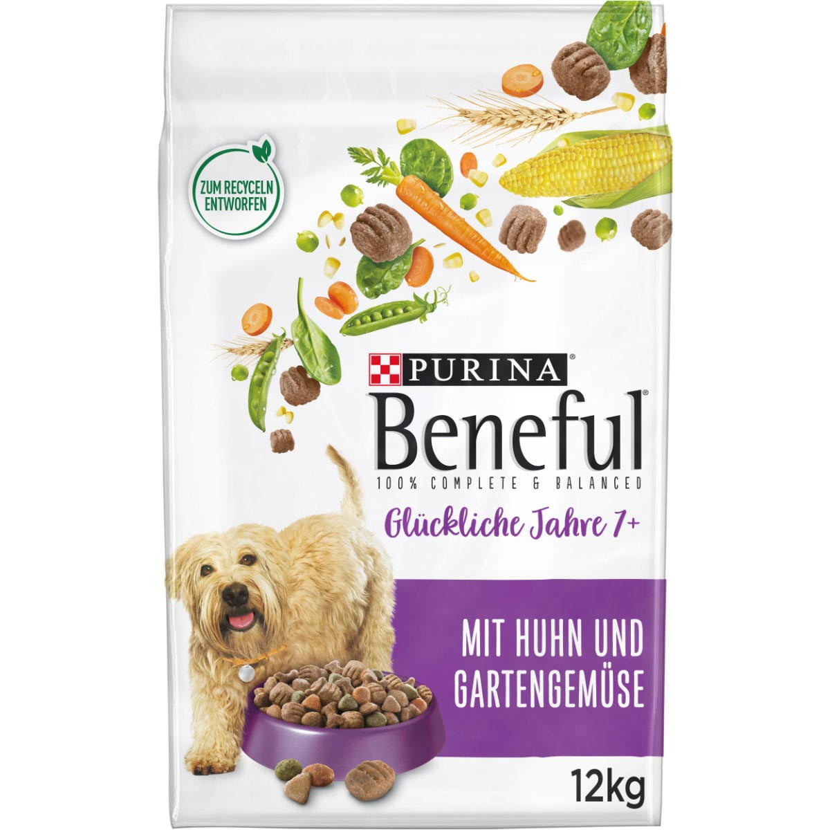 PURINA BENEFUL Glückliche Jahre 7+, kuře a zelenina 2 × 12 kg