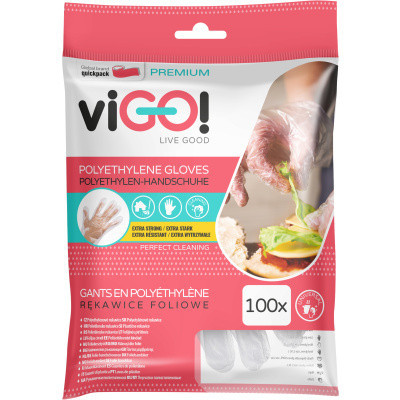viGO jednorázové mikroténové rukavice, 100 ks
