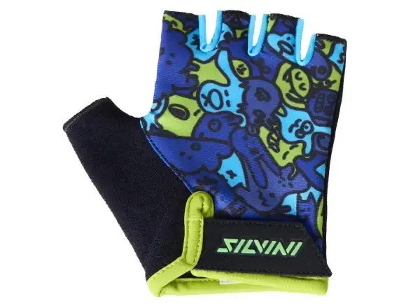 Silvini Locri dětské rukavice Blue/Neon vel. 9-10