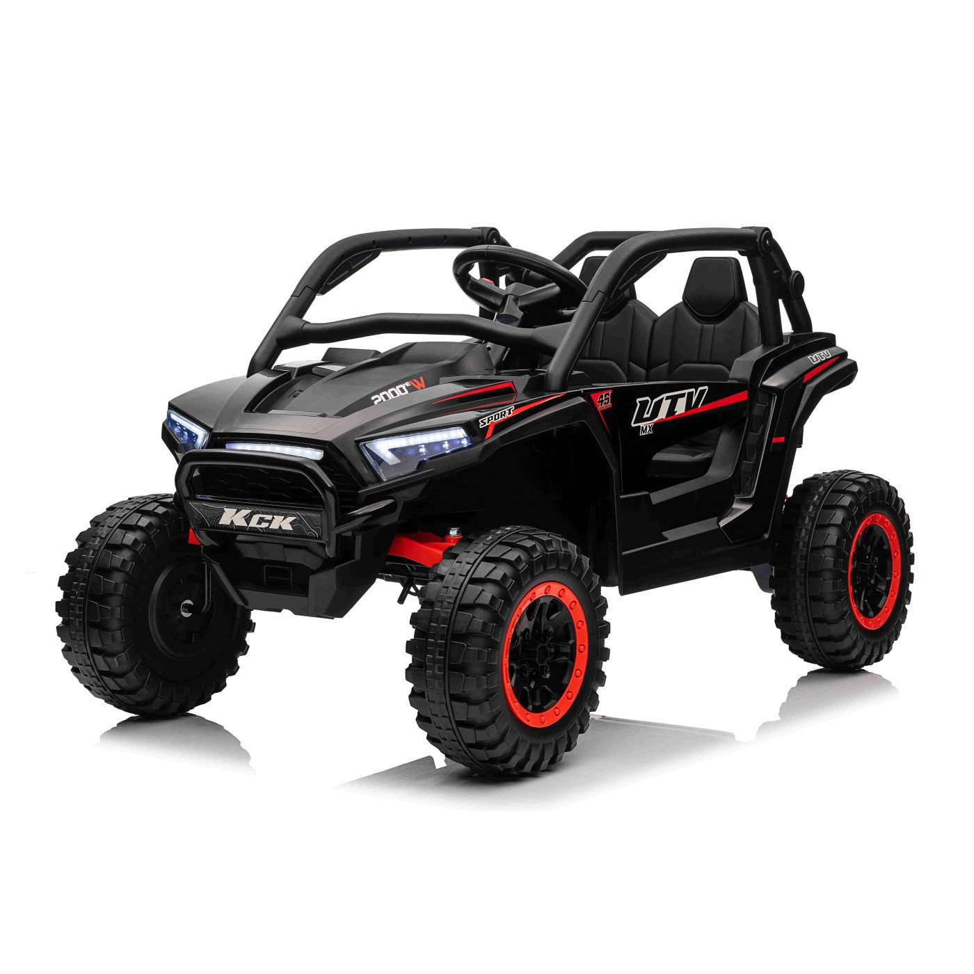 Mamido Mamido Elektrické autíčko Buggy UTV KCK 4x4 černé 24V | 800W | 50 kg | EVA | LED | 2,4Ghz | ECO kůže
