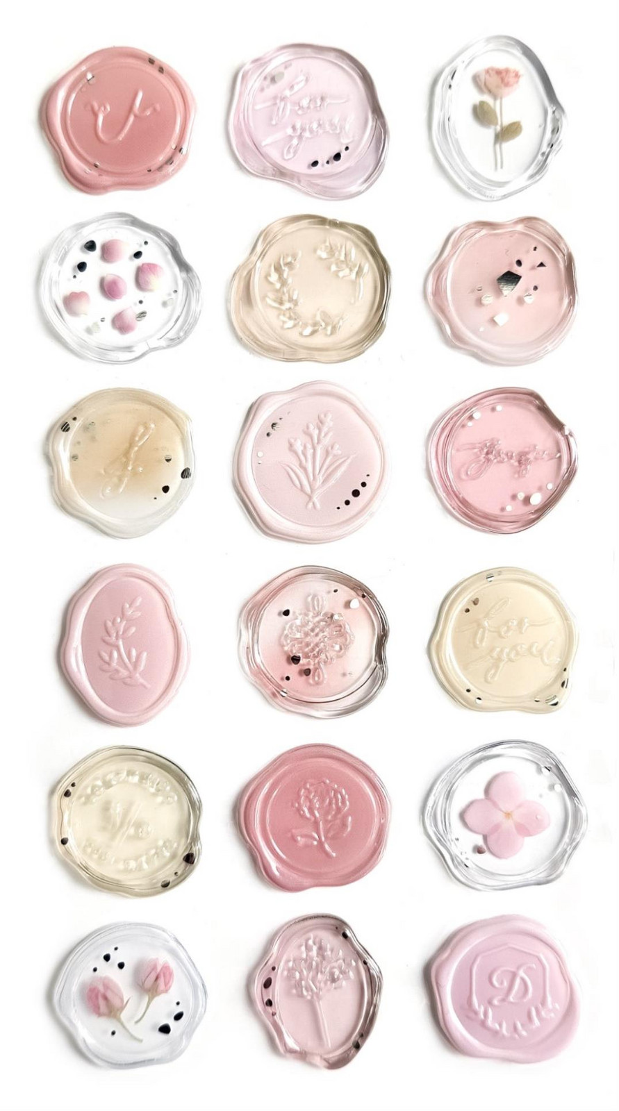 Galeria Papieru Dekorativní samolepicí pečetě - růžové, 18 ks