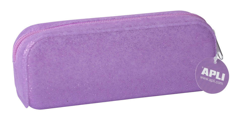 APLI Apli, 18216, Glitter, silikonové pouzdro se třpytkami, mix barev, 1 ks Barva: Fialová