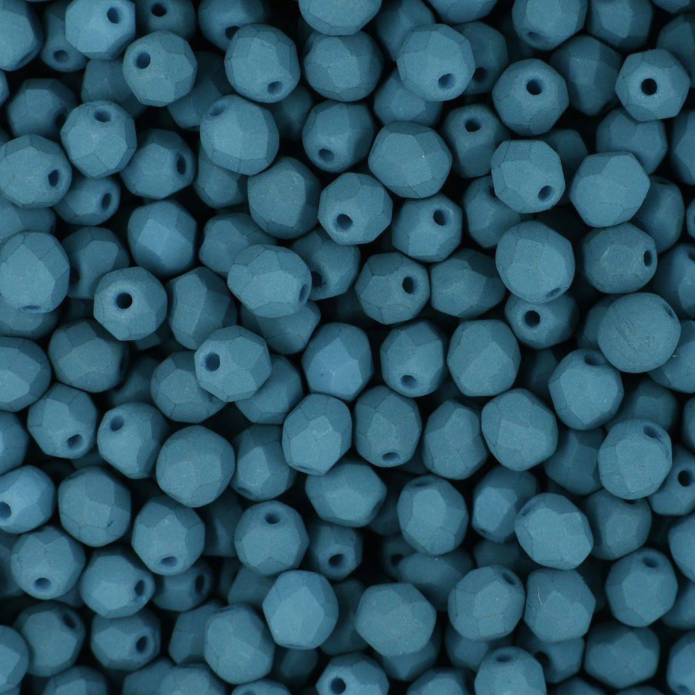 Manumi české broušené korálky 4mm Dark Teal - 225 ks