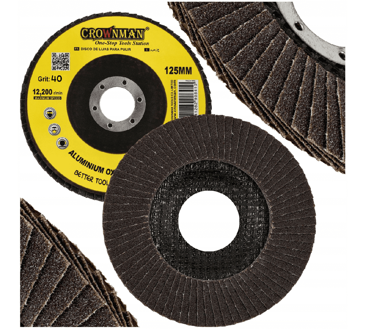 Berge Lamelový brusný kotouč na dřevo a kov - 125 mm - P60 - 5ks