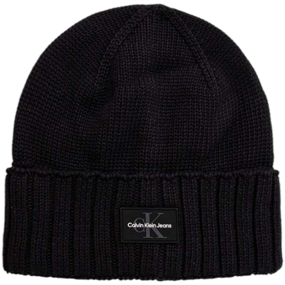 Calvin Klein Jeans  MONO LOGO PATCH BEANIE RUB K50K512463  Černá