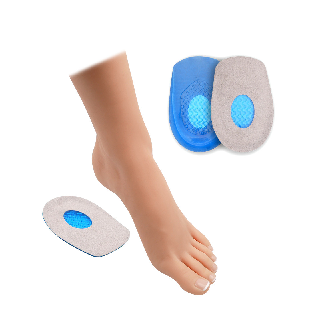 Gelová podpatěnka HealMed 1 pár - šedá-modrá, dámské