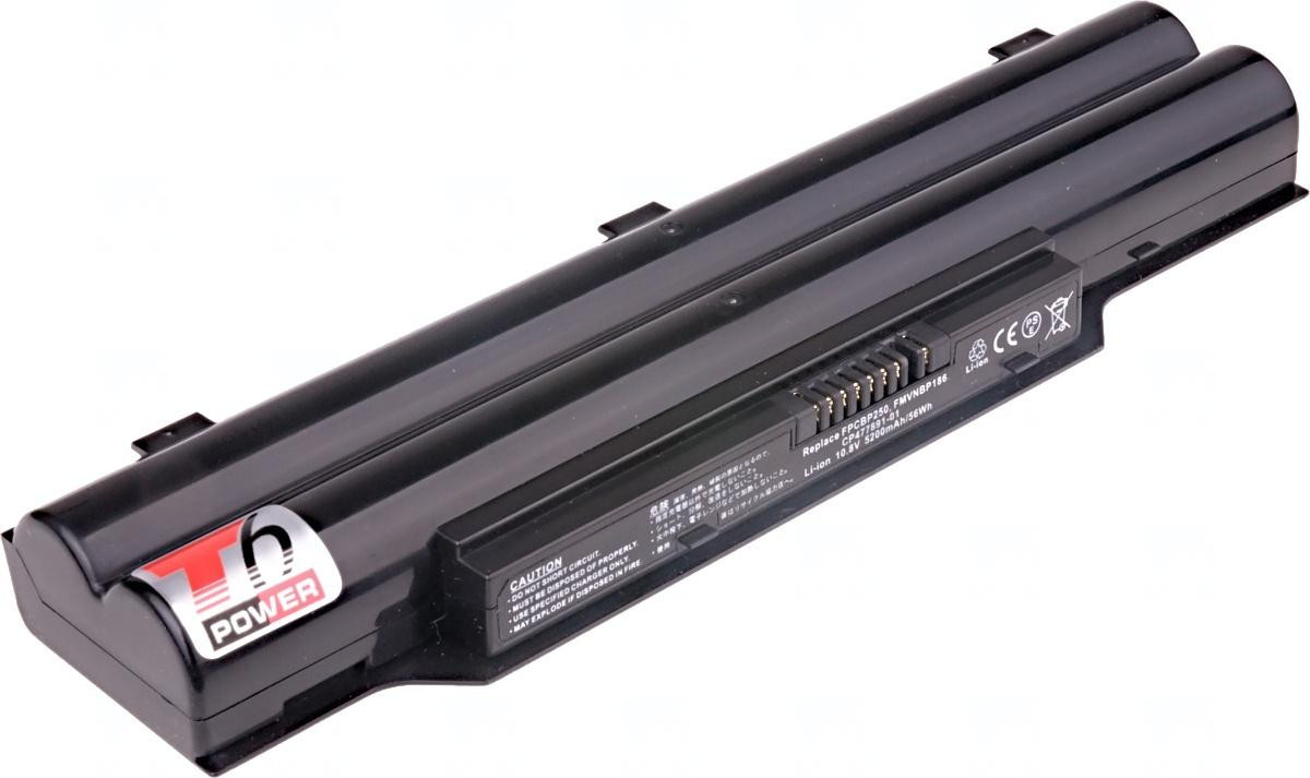 Baterie T6 Power Fujitsu LifeBook LH520, LH530, AH530, E741, PH50, PH521, 5200mAh, 56wh, 6cell