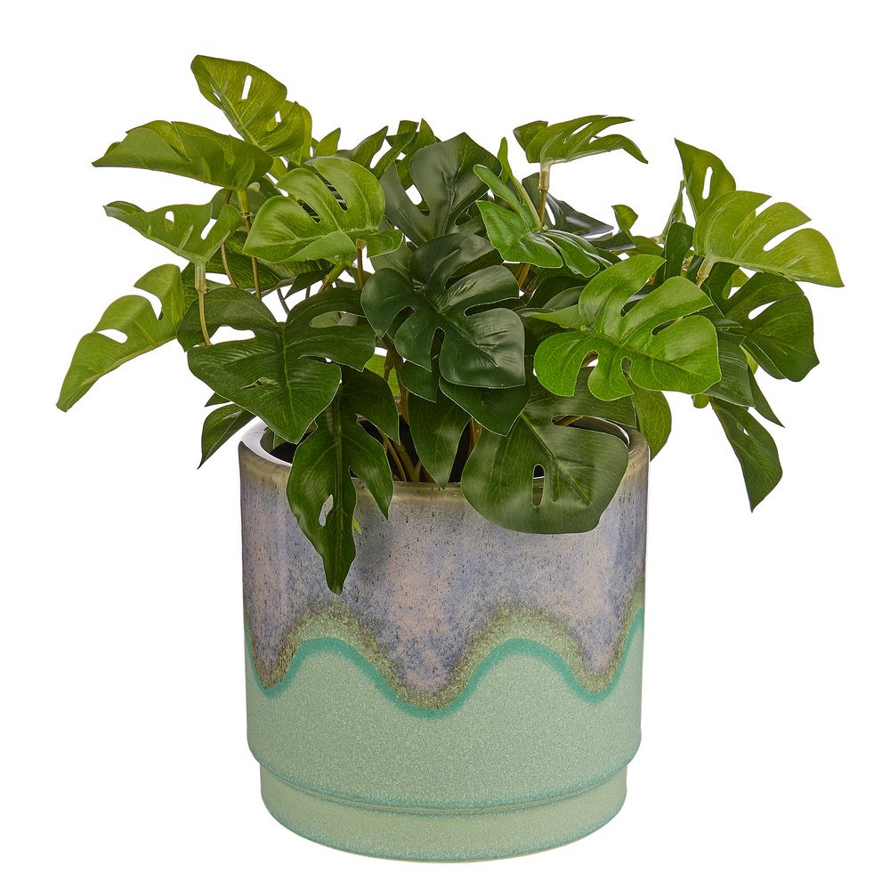 PAINTED Květináč 17 cm - zelená