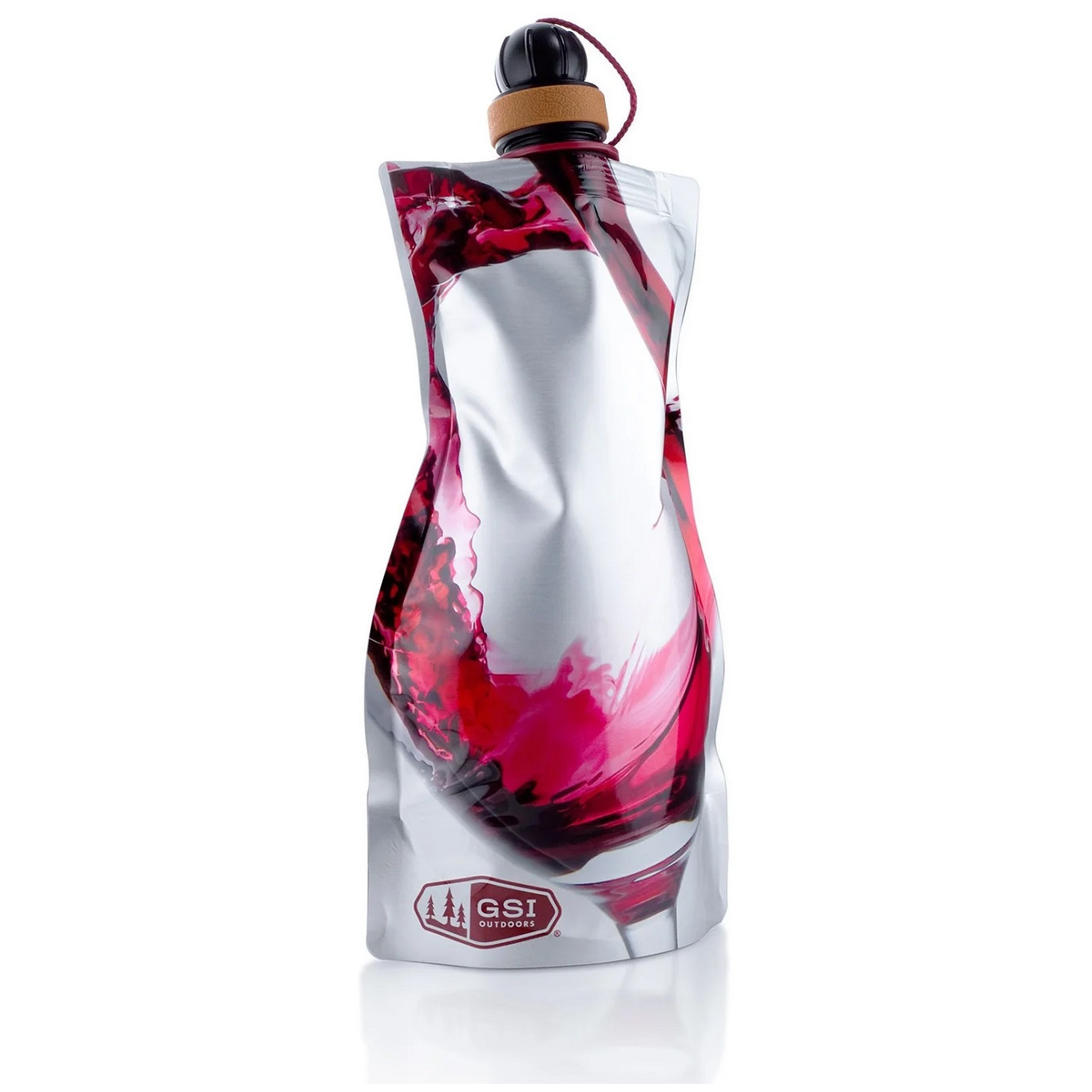 Láhev na víno GSI Outdoors Soft Sided Wine Carafe 750 ml Barva: červená