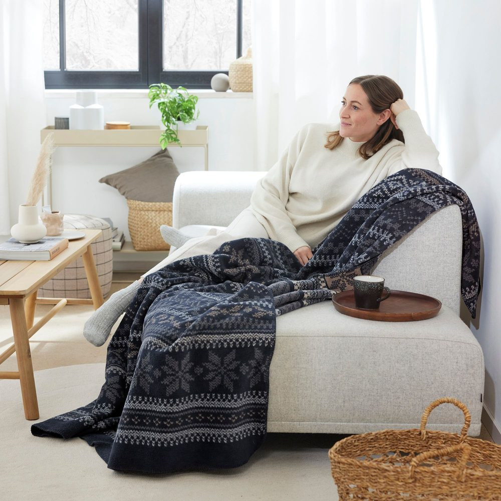 IBENA akrylový pléd Skien 150x200 cm se zimním motivem