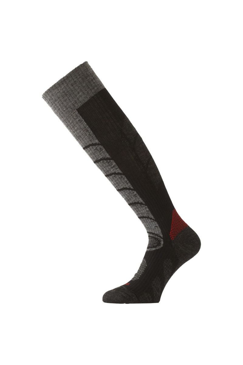 Lasting merino lyžařské podkolenky SWE šedé Velikost: (38-41) M