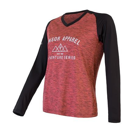 SENSOR CYKLO CHARGER dámský dres volný dl. rukáv růžová/černá Velikost: S 8592837073019