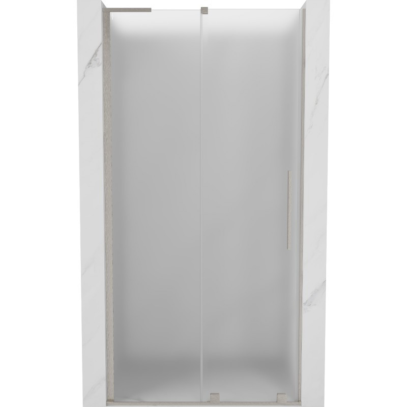 MEXEN/S Velar L posuvné sprchové dveře 90 cm, dekor, nikl kartáčovaný 871-090-003-31-97