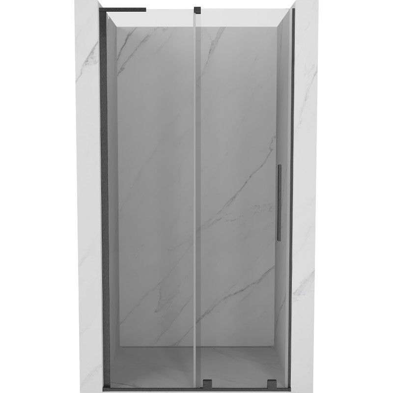 MEXEN/S Velar L posuvné sprchové dveře 90 cm, transparent, grafit kartáčovaná 871-090-003-01-66