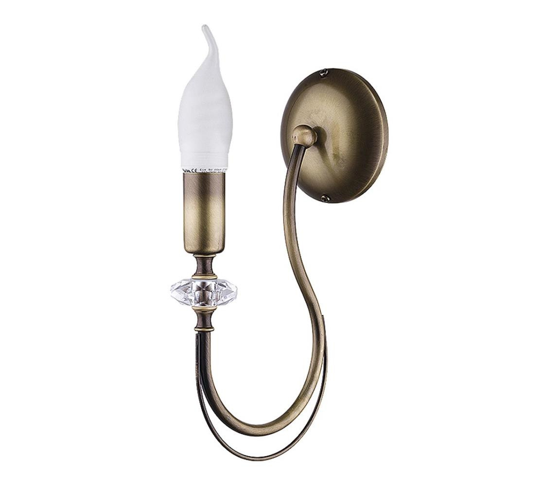 Jupiter Jupiter 1613 - Nástěnné svítidlo MELODY 1xE14/40W/230V mosaz patina