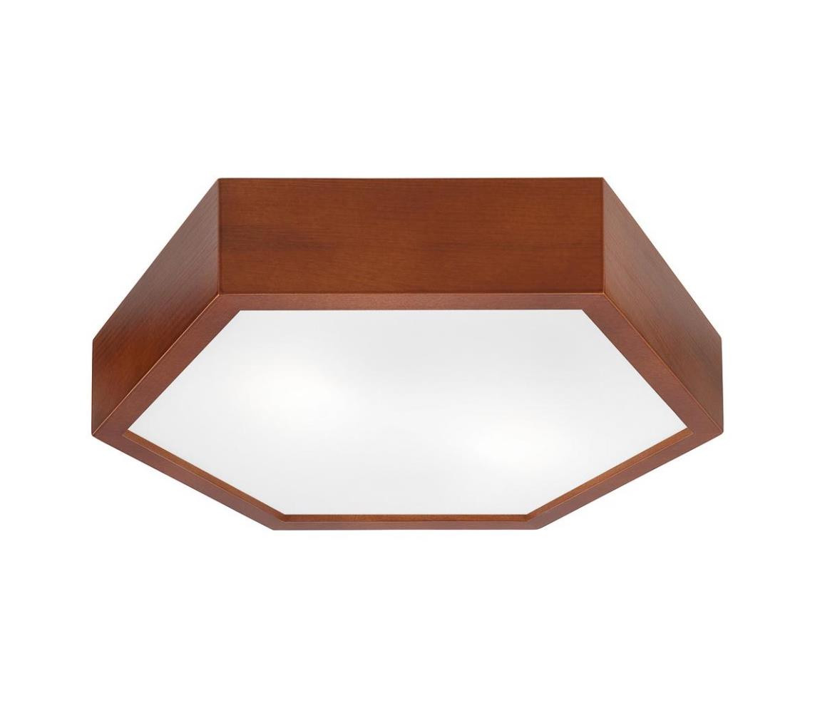 Stropní svítidlo HEX 2xE27/60W/230V pr. 43 cm borovice hnědá