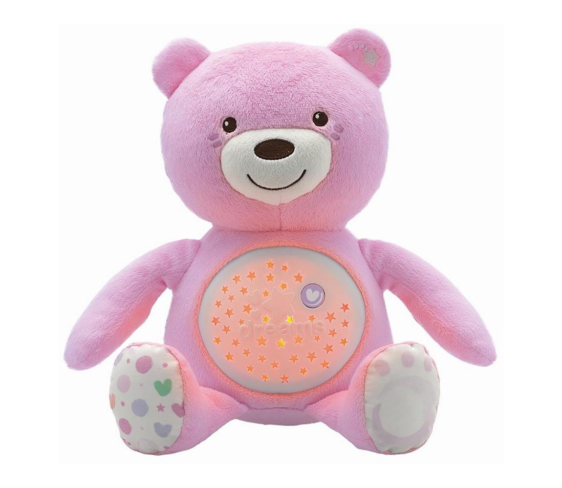 Chicco Chicco - Projektor s melodií BABY BEAR 3xAAA růžová