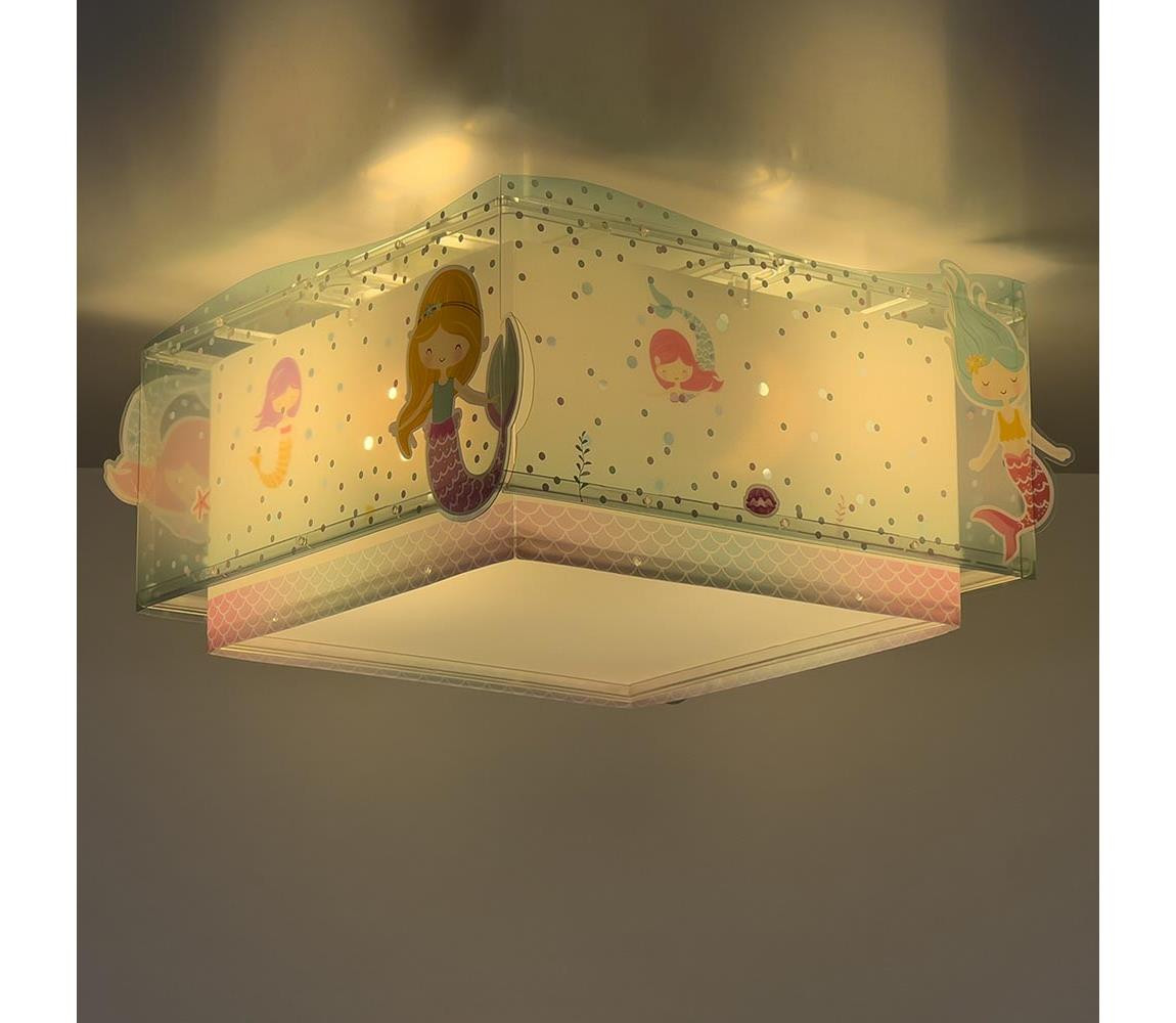 Dalber Dalber 63446 - Dětské stropní svítidlo MERMAIDS 2xE27/60W/230V