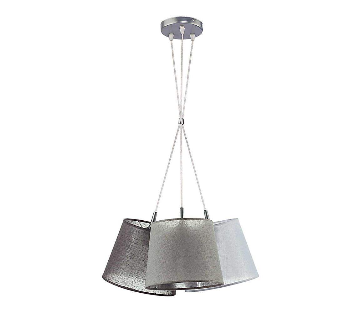 - Lustr na lanku ROSSA 3xE27/40W/230V antracit/šedá
