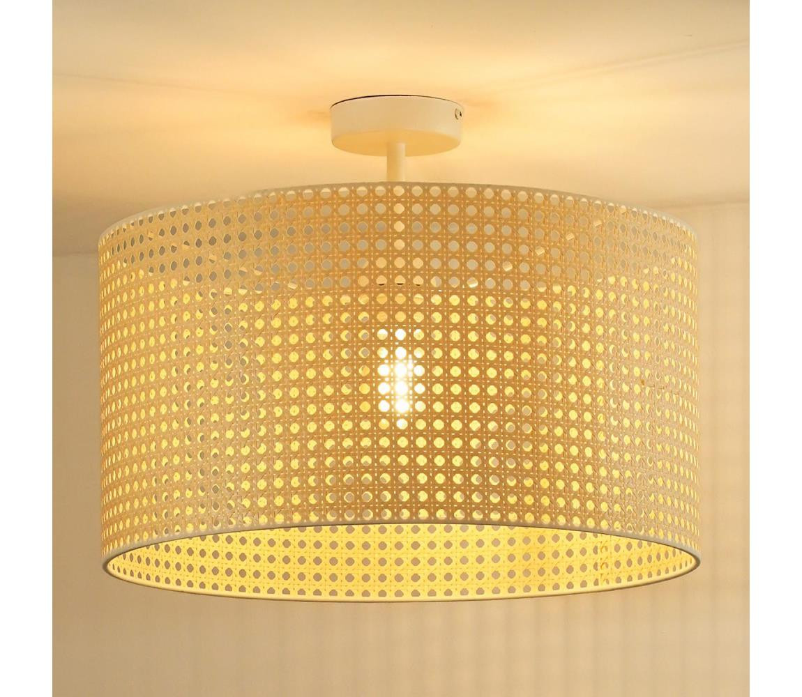 - Přisazený lustr ROLLER RATTAN 1xE27/15W/230V pr. 45 cm béžová
