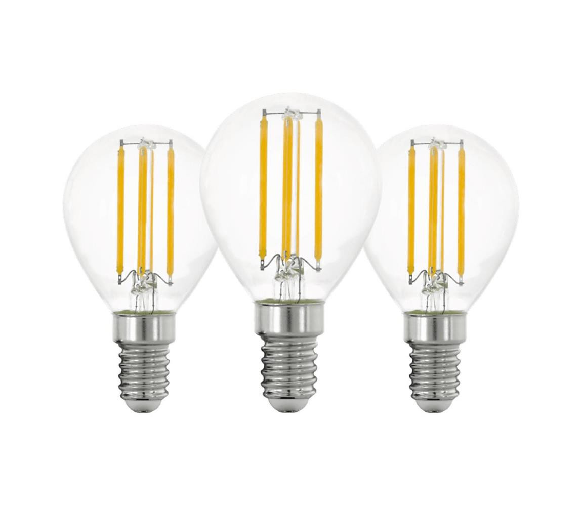 Eglo SADA 3x LED Žárovka VINTAGE P45 E14/7W/230V 2700K - Eglo 110303