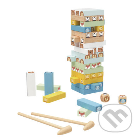 Jenga Zvieratká Pastel - Tooky Toy