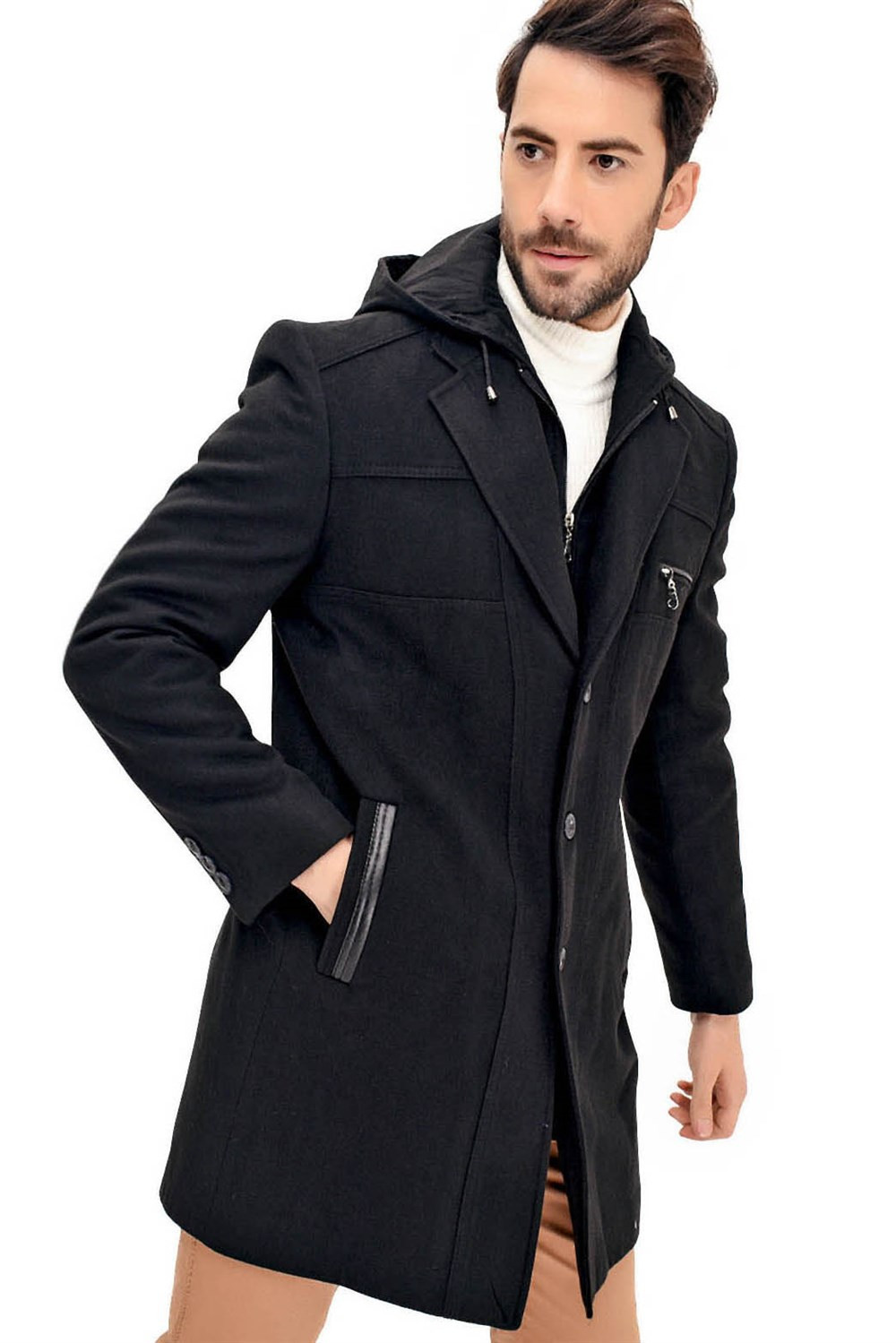 PLT8354 DEWBERRY SLIM-FIT COAT-BLACK