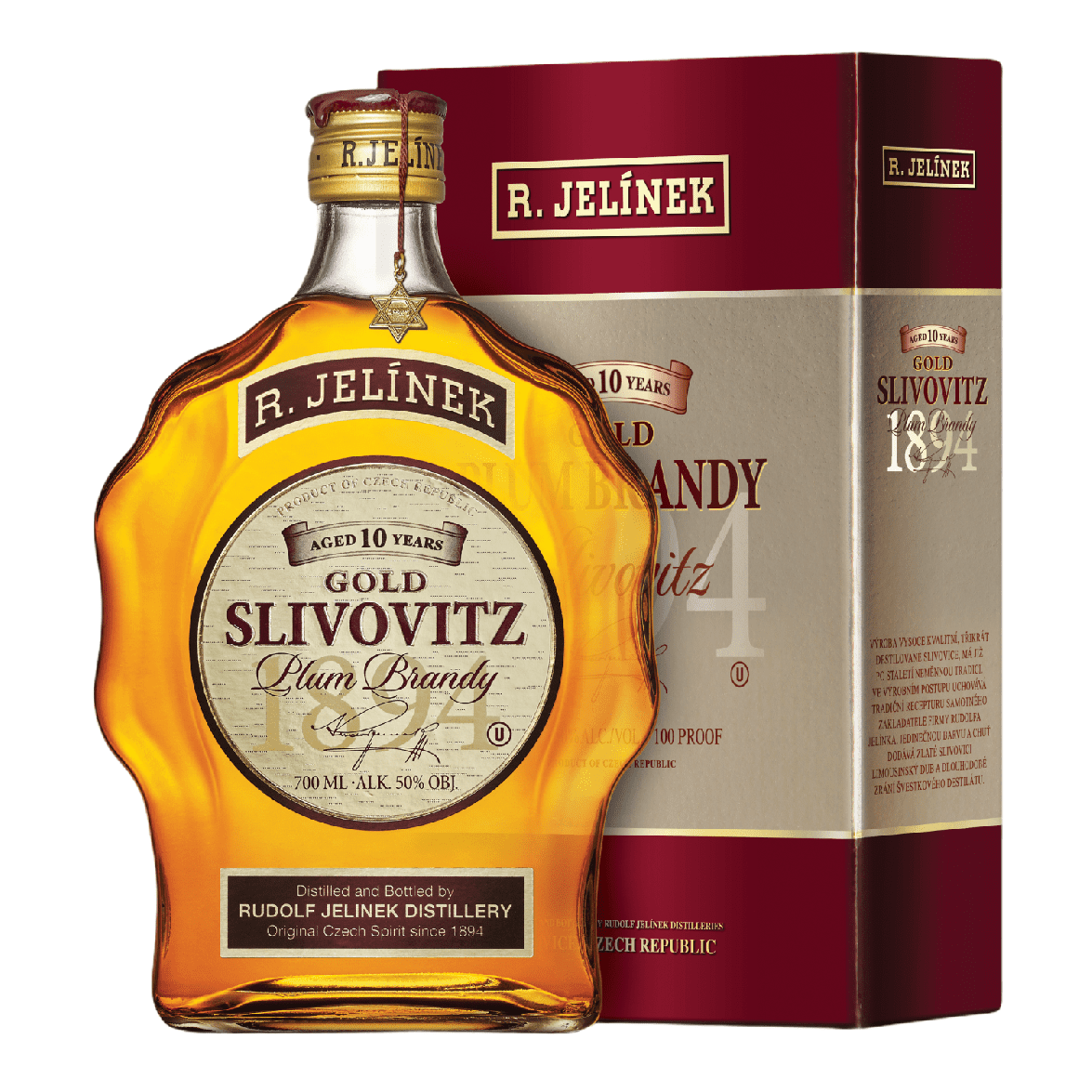 Gold Slivovitz Budík 50 % 0,7 l Rudolf Jelínek