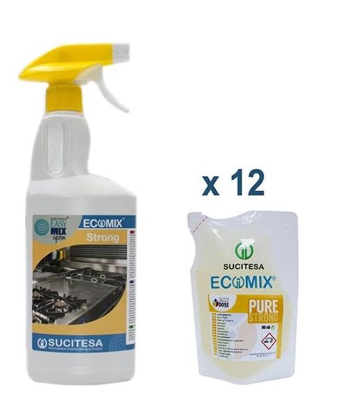 SUCITESA odstraňovač mastnoty sada 12 ks 90 ml sáčků + lahev