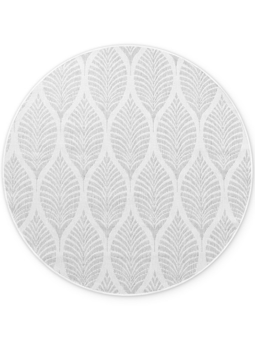 Oboustranný koberec Duet Liora bílý / šedý kruh