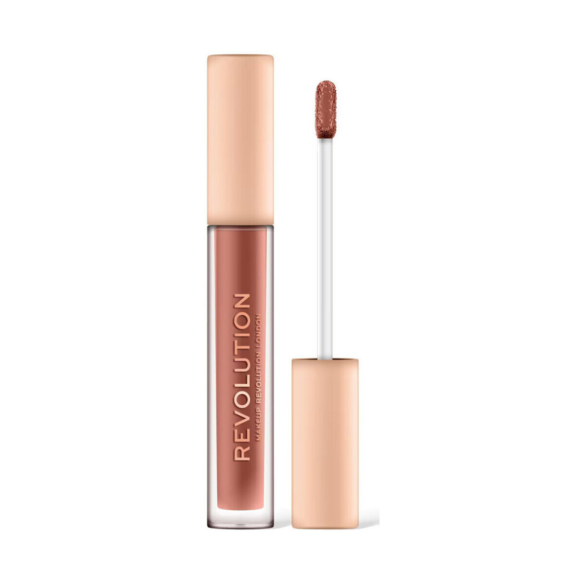 Makeup Revolution  Metallic Nude Gloss Collection - Undressed  Hnědá