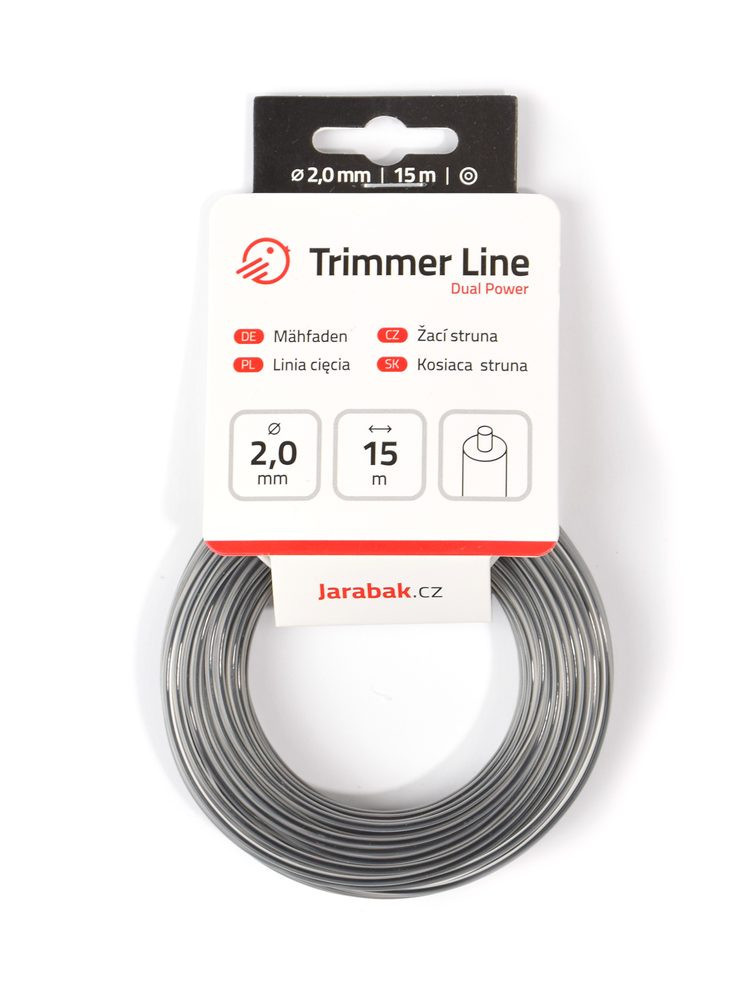 Žací struna Jarabák Dual Power kulatá 2 mm x 15 m