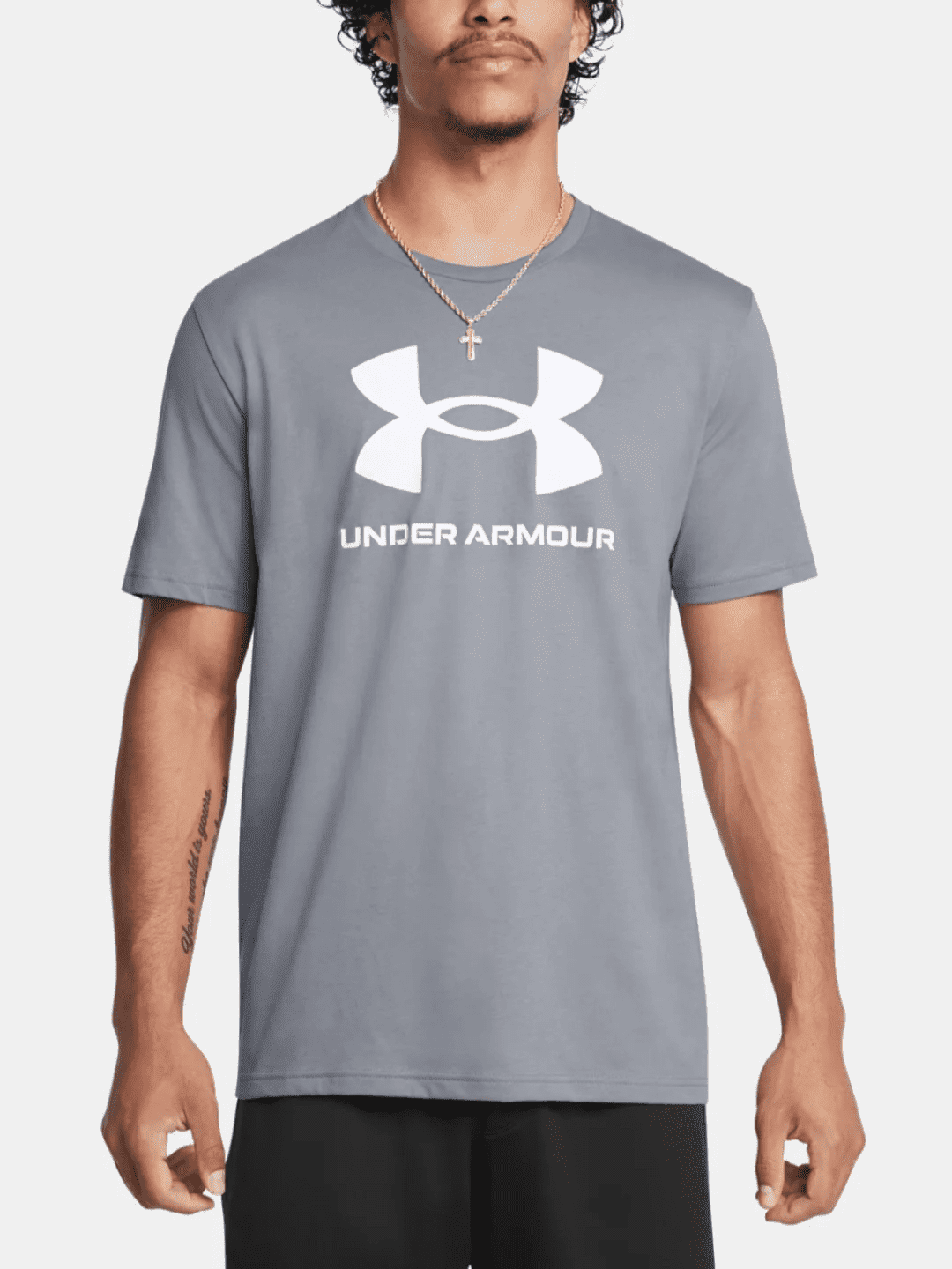 Under Armour UA SPORTSTYLE LOGO UPDATE SS-GRY Pánské tričko M 1382911-036