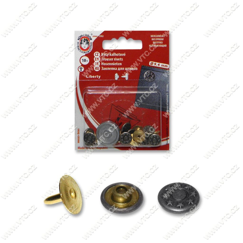 Druk riflový staronikl blistr 10 ks - zlatý