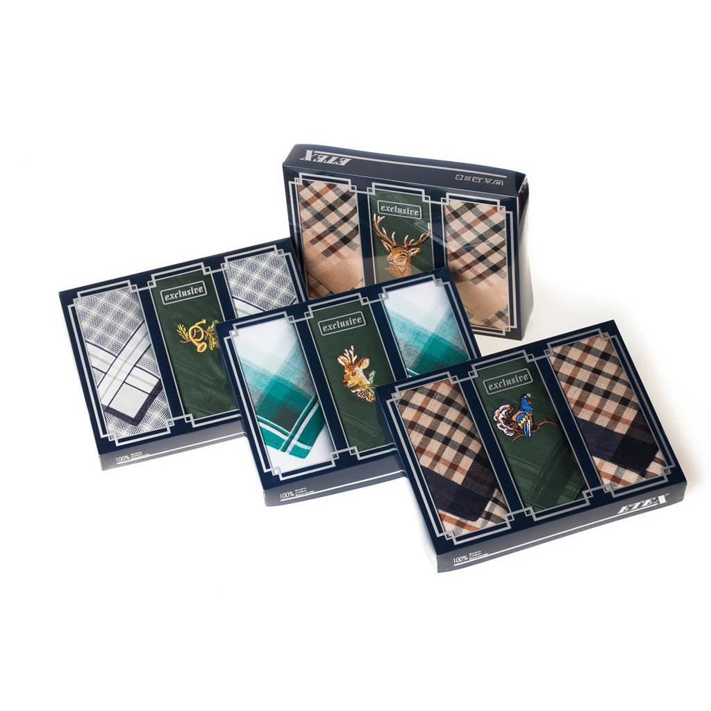 Pánské kapesníky myslivecké Etex M15 3 ks - olivové