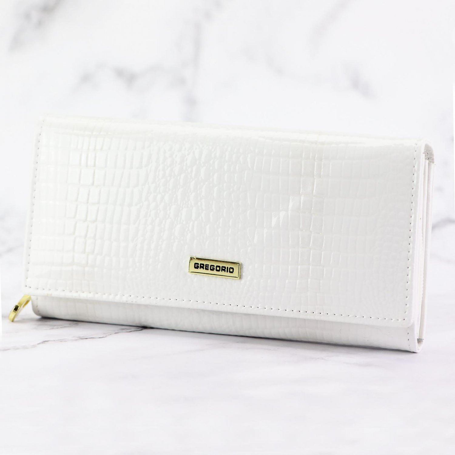 Dámská kožená peněženka bílá - Gregorio Maella bílá