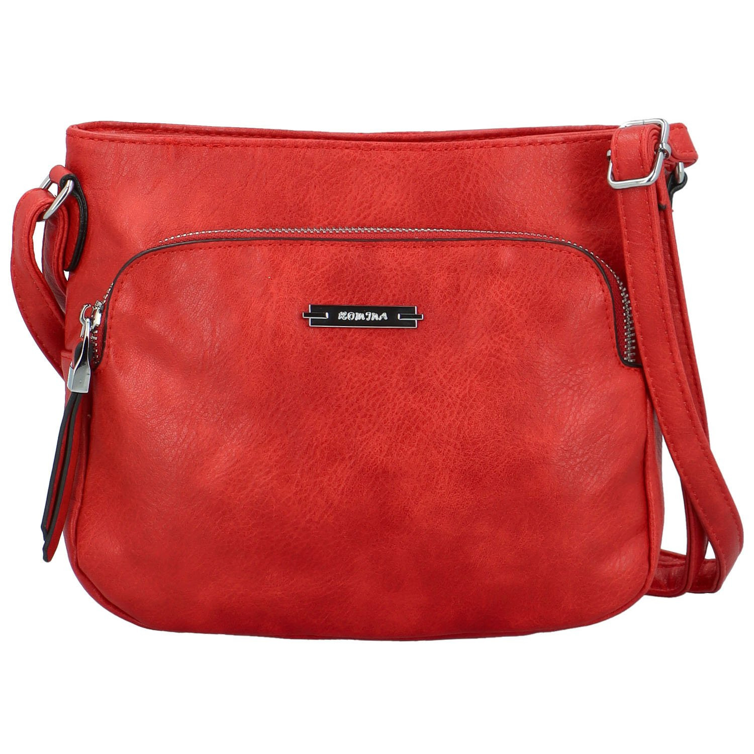 Trendová dámská koženková crossbody Edina, červená